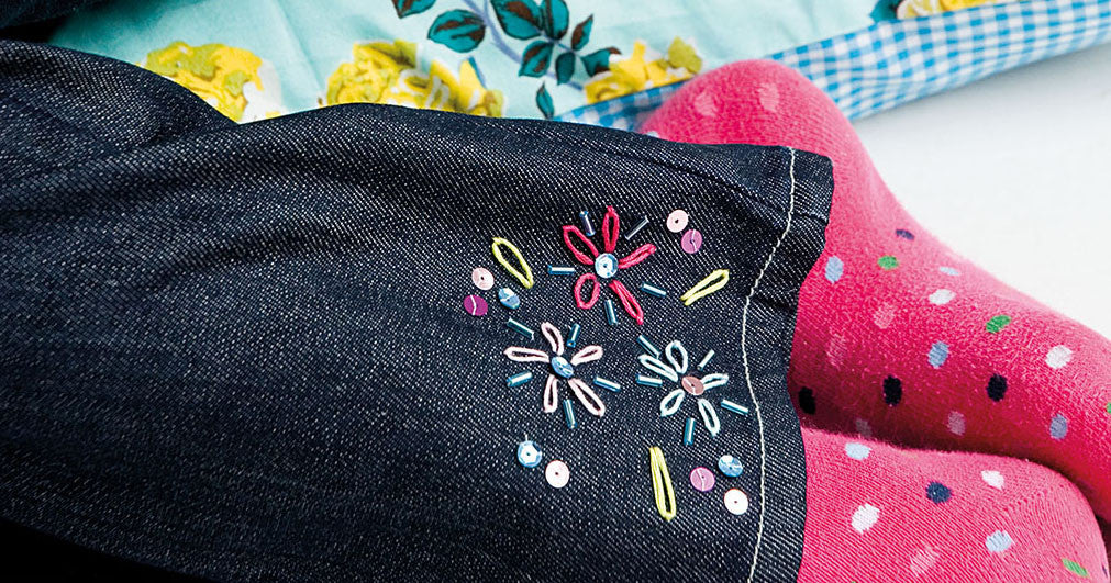 Embriodered Jeans project for kids