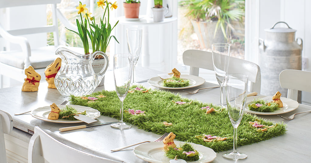 Spring Table Runner and Place Settings
