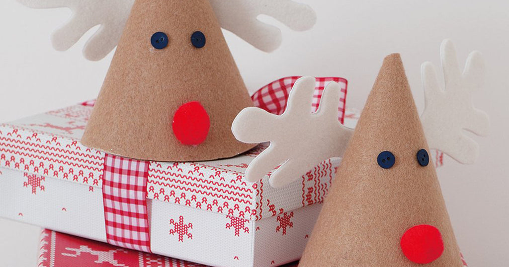 Felt Cone Reindeer Decoration