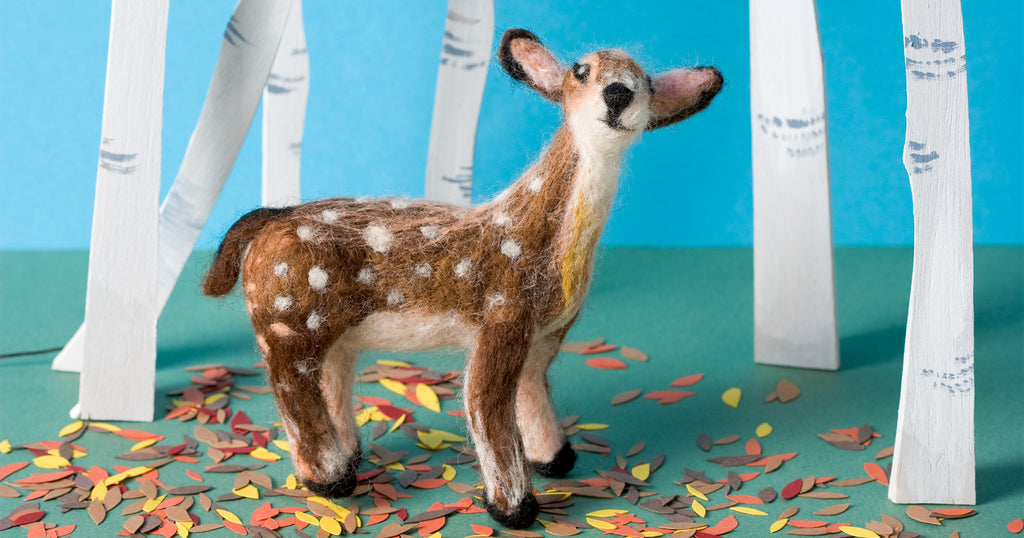 Felt Doe-Eyed Deer