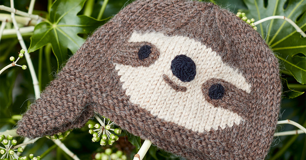 Knitted Sloth Hat