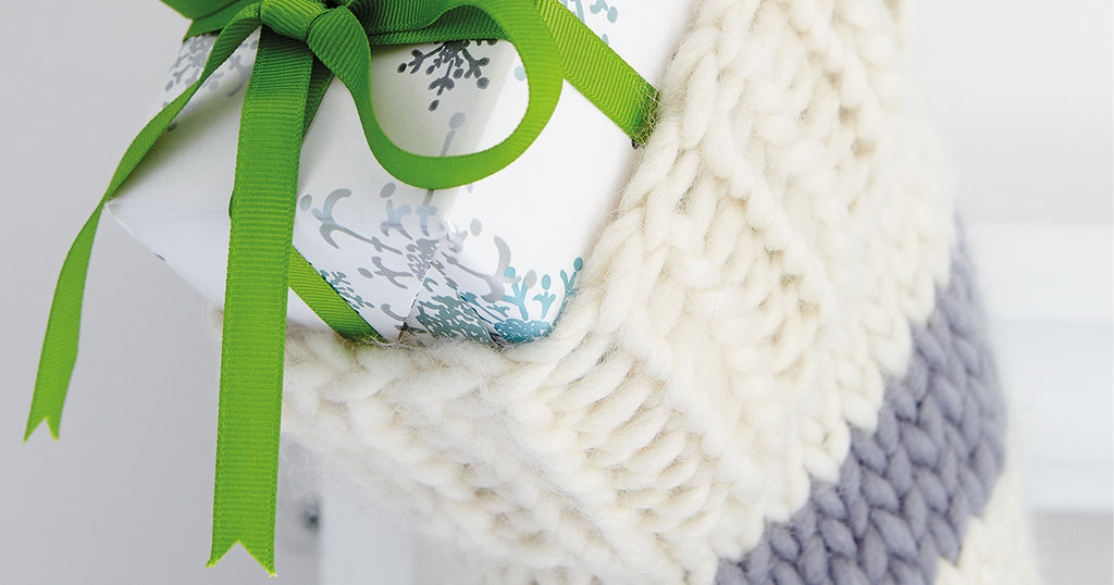 Knitted Scandi Christmas Stocking