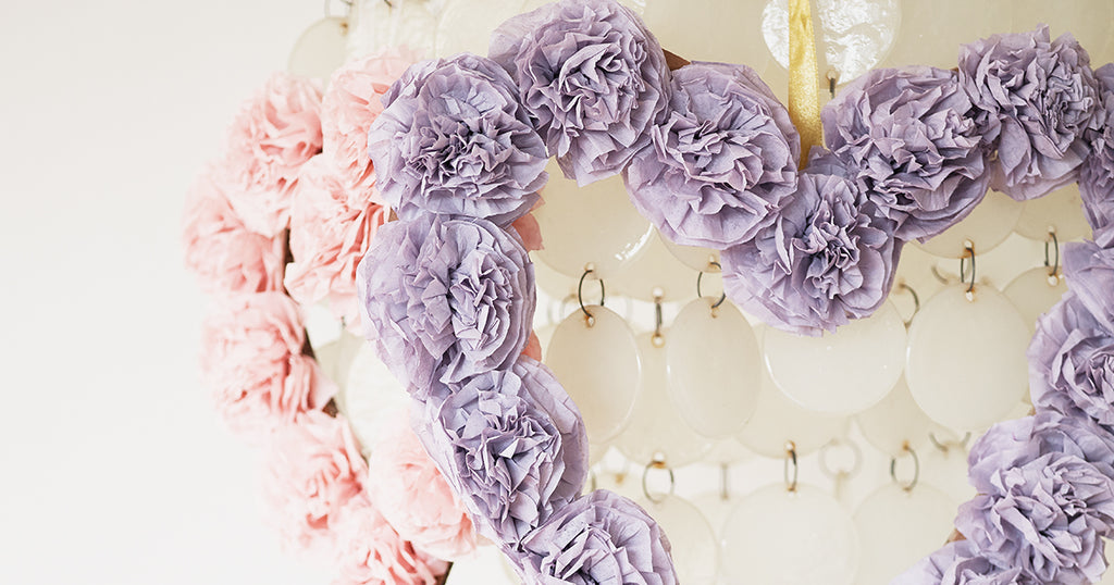 Hanging Pompom Hearts