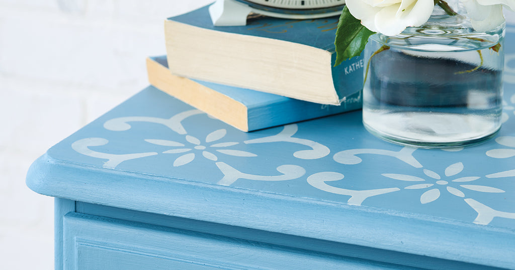 DIY Stenciled Cabinet