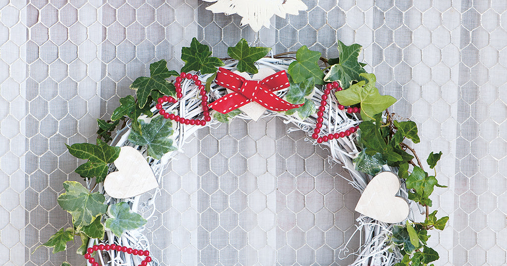 Twiggy Wreath with Hearts