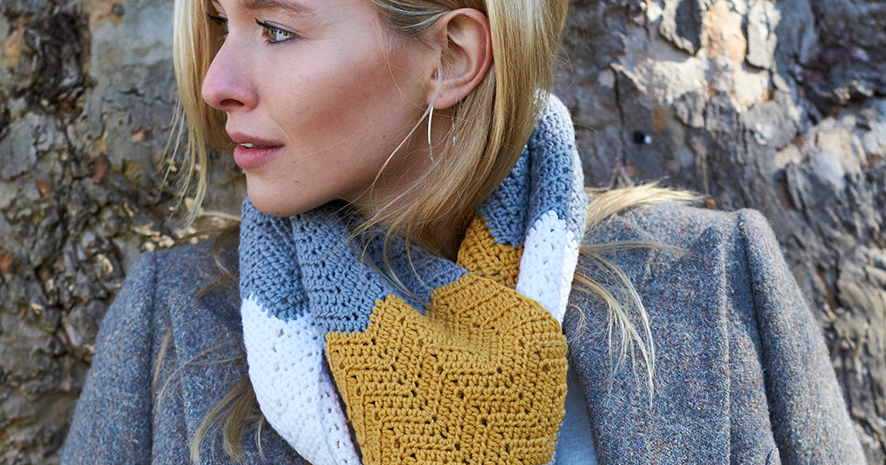 Crocheted Sunshower Scarf