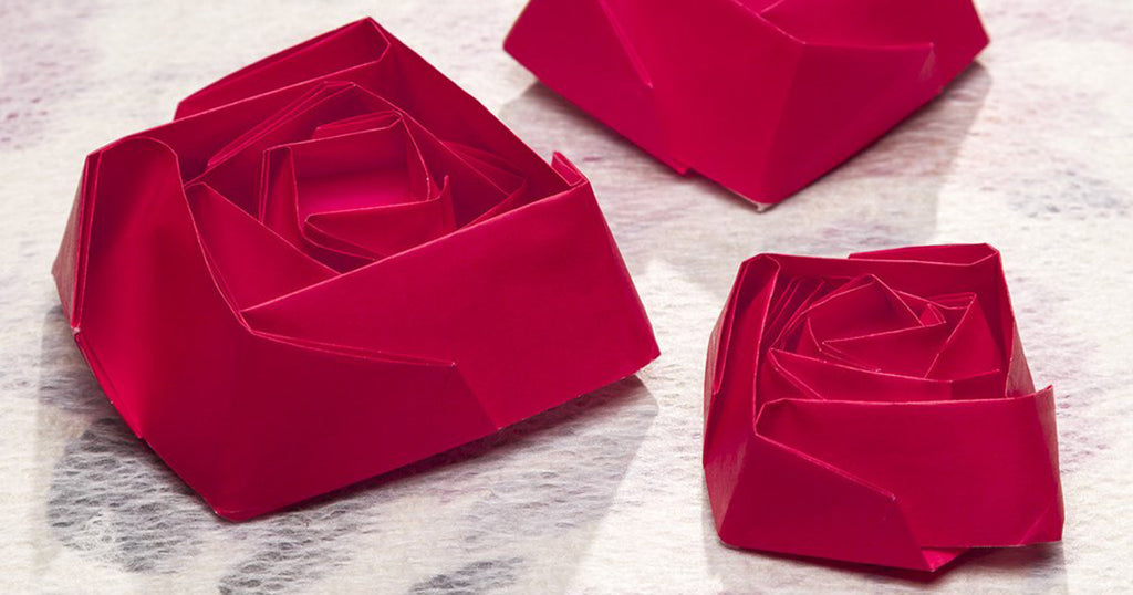 How to Make Easy Origami Rose in Bloom (Folding Instruction)