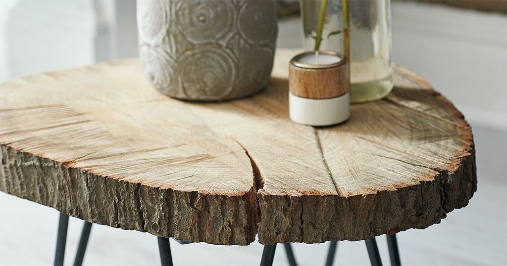 DIY Tree Slab Coffee Table