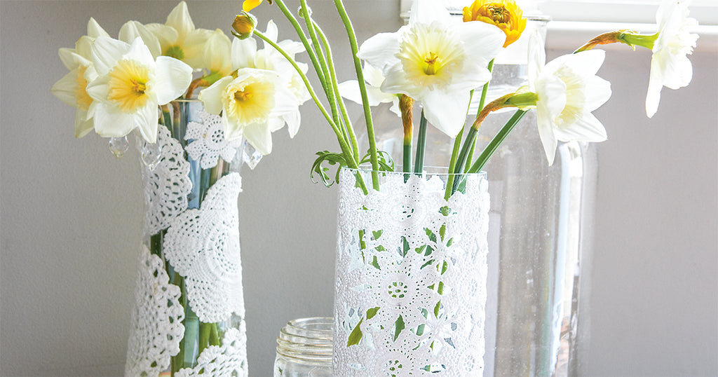 Vintage Crochet Vases