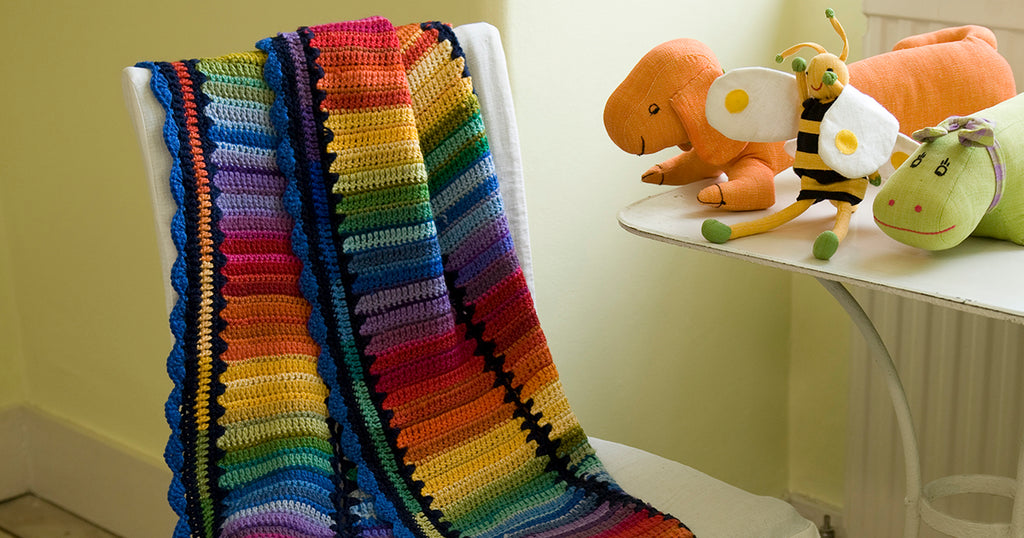 Crocheted Rainbow Baby Blanket